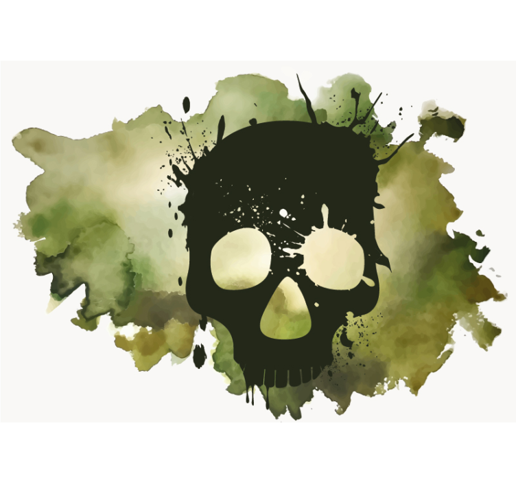 Artistic skull splash urban wall mural - TenStickers