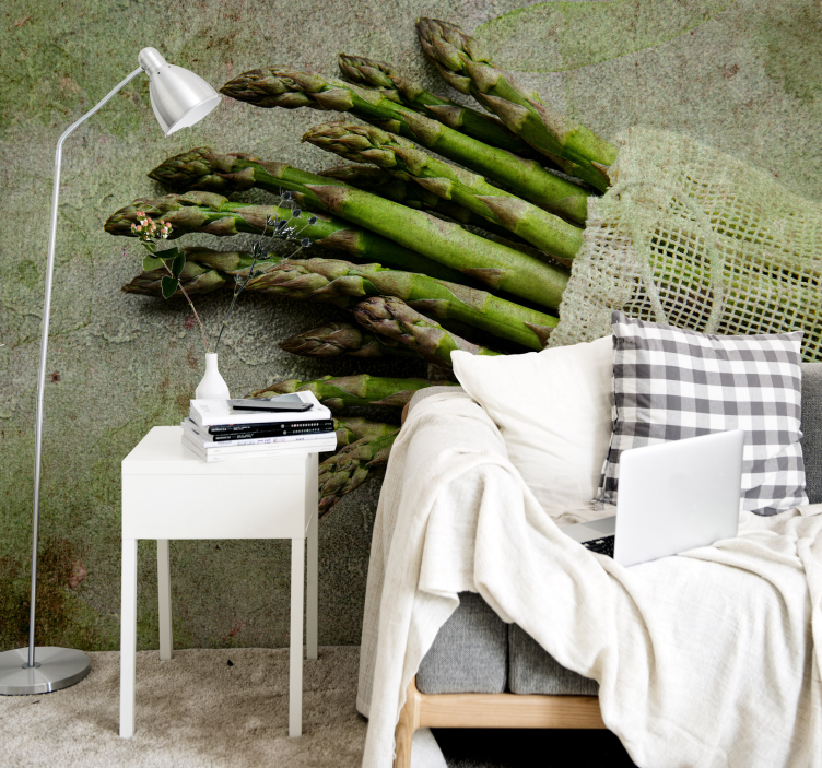 Asparagus Delight flower wall mural - TenStickers