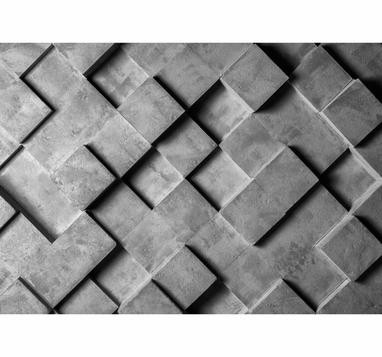 3D Geometric squares Office Wall Mural - TenStickers