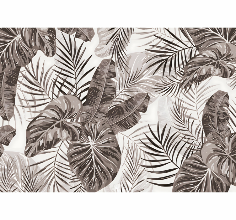 Tropical Leaf Motif nature wall mural - TenStickers