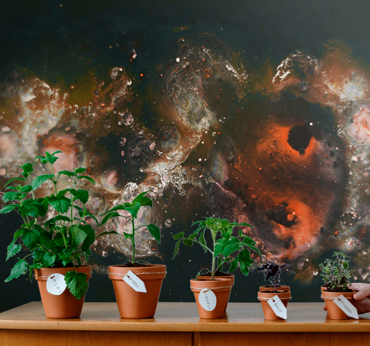 Abstract wall mural celestial fluid patterns - TenStickers