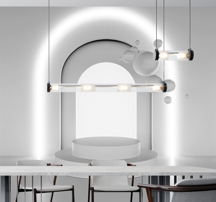 Abstract wall mural geometric arch pattern - TenStickers