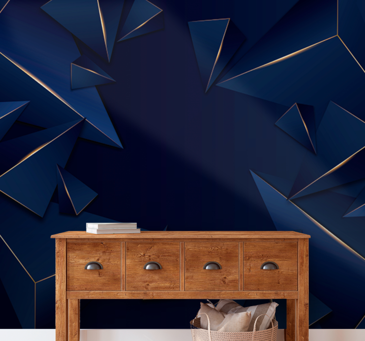 Abstract wall mural geometric fragment design - TenStickers