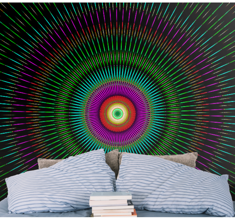 Abstract wall mural radiant spiral design - TenStickers