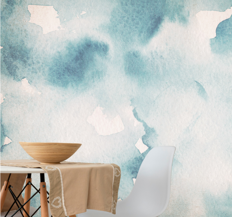 Abstract wall mural soft watercolor design - TenStickers