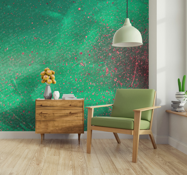 Abstract wall mural textured green splatter - TenStickers