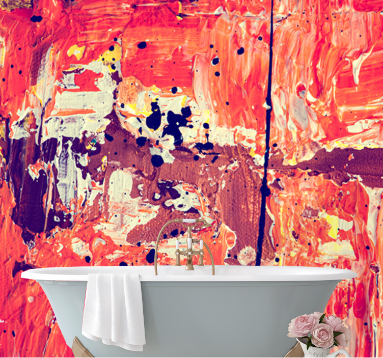 Abstract wall mural vibrant abstract expression - TenStickers