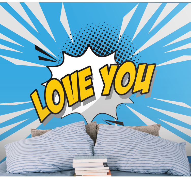 Affectionate You Message Explosion love wall mural - TenStickers