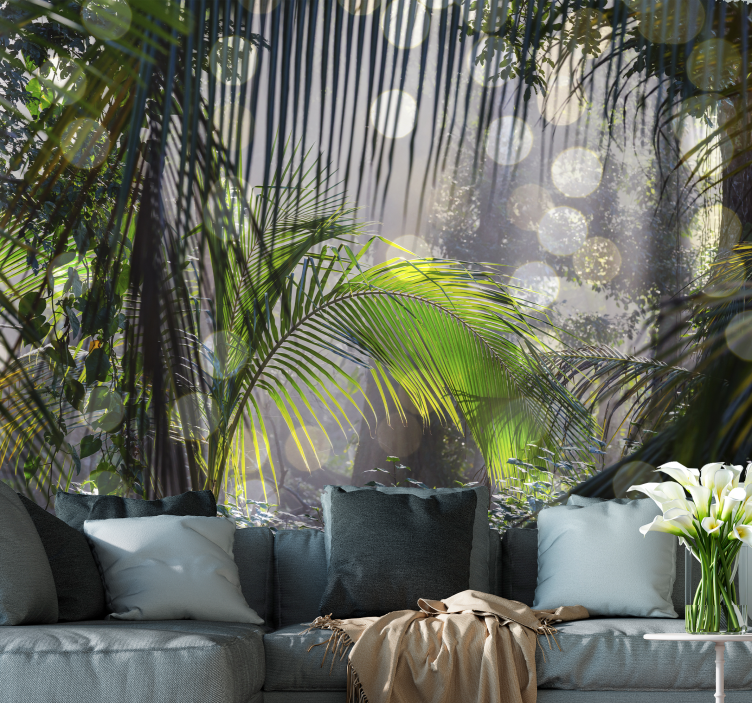 Amazonian lights Forest Wall Mural - TenStickers