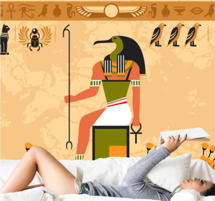 Animal wall mural egyptian god thoth - TenStickers