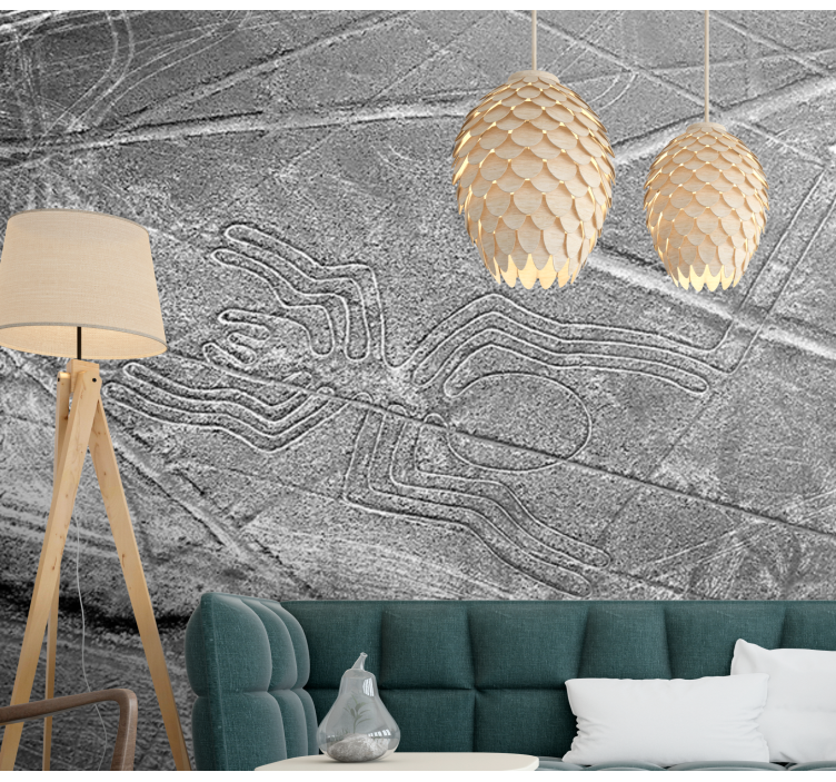 Animal wall mural nazca spider geoglyph - TenStickers