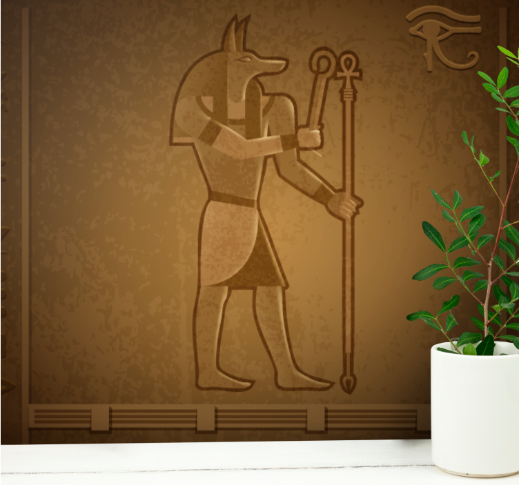 Animal wall mural of ancient egyptian god - TenStickers