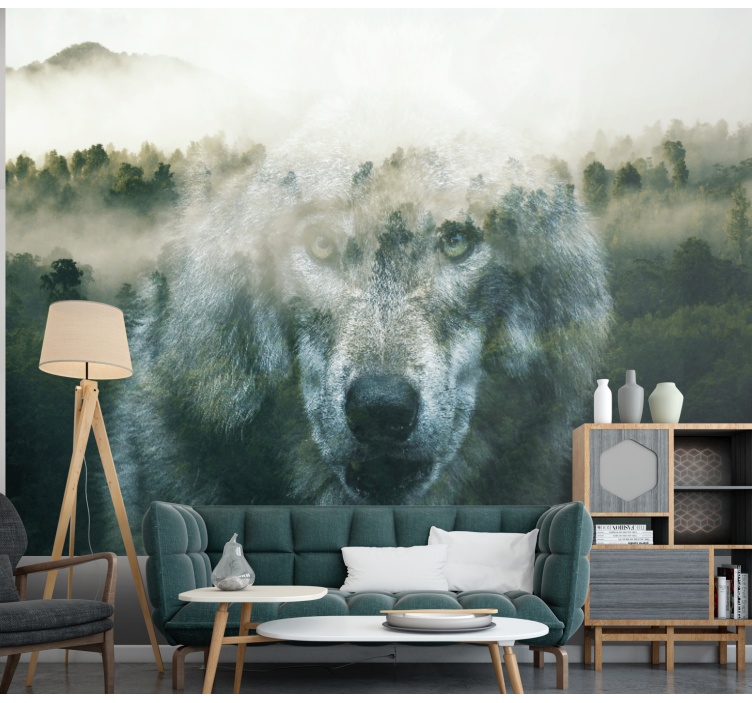 Animal wall mural regal wolf portrait - TenStickers