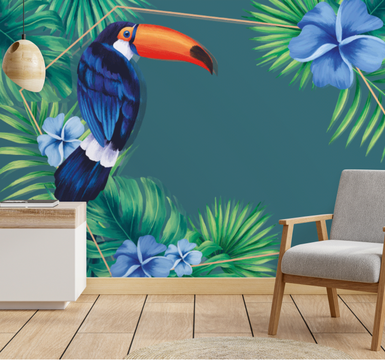 Animal wall mural tropical toucan bird - TenStickers