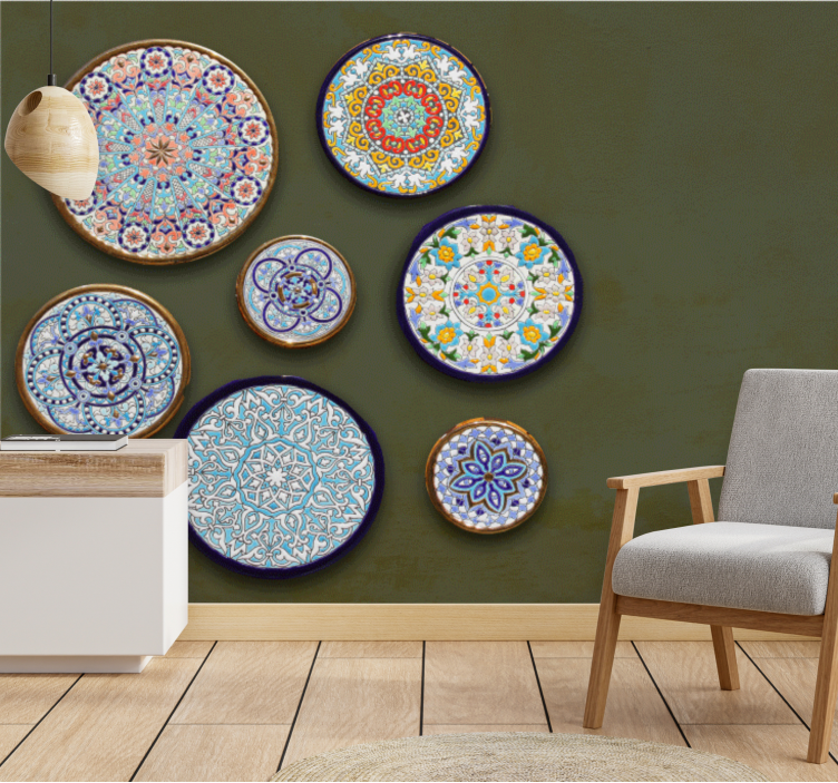 Animal wall mural with detailed circular designs - TenStickers