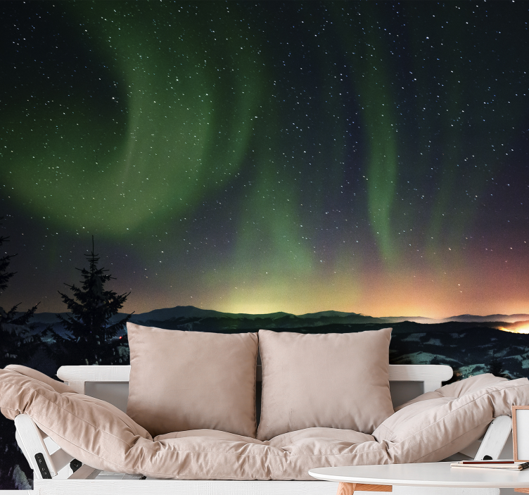 Aurora Borealis Showcase sky wall mural - TenStickers