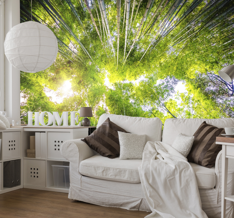 Bamboo Landscape Wall Mural - TenStickers