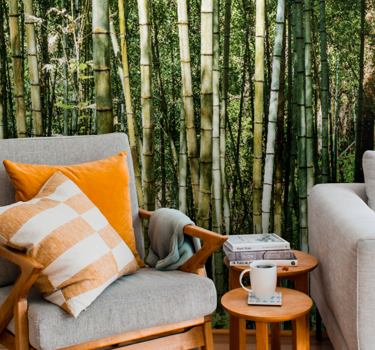 Bamboo wall mural bamboo grove landscape - TenStickers