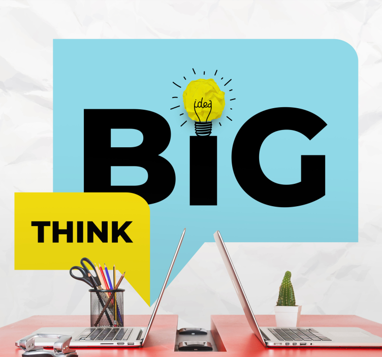 Big Ideas Think office wall mural - TenStickers