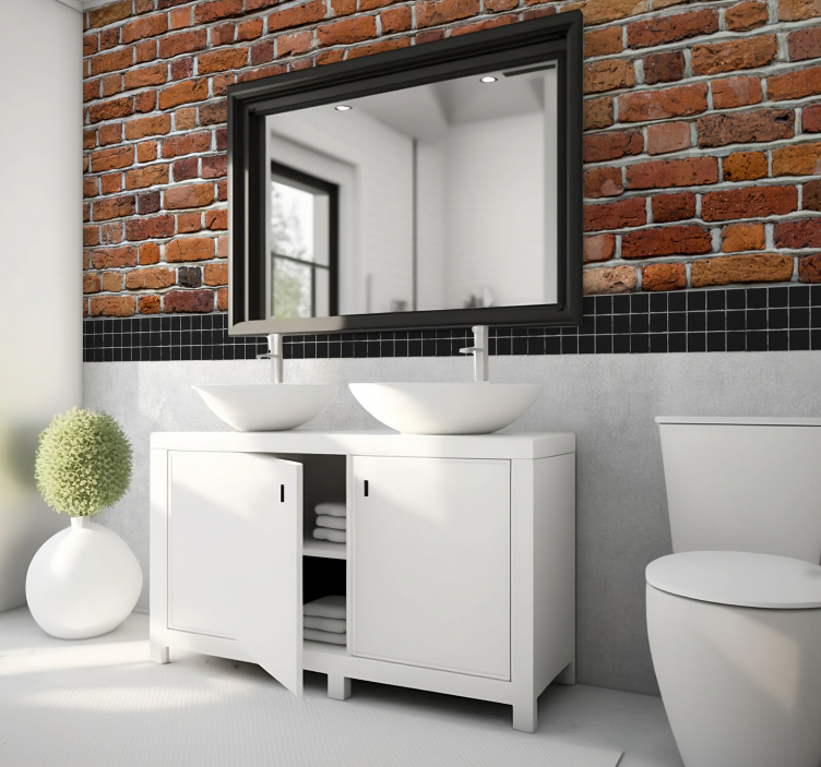 Bricks wallpaper wall mural - TenStickers