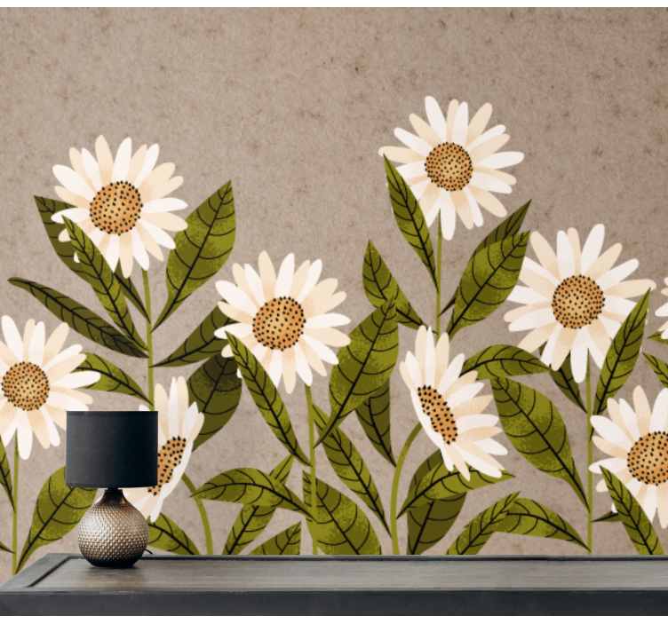 Charming Daisy Arrangement flower wall mural - TenStickers