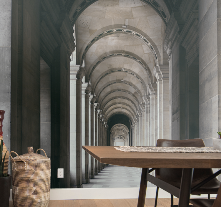 City wall mural architectural arches perspective - TenStickers