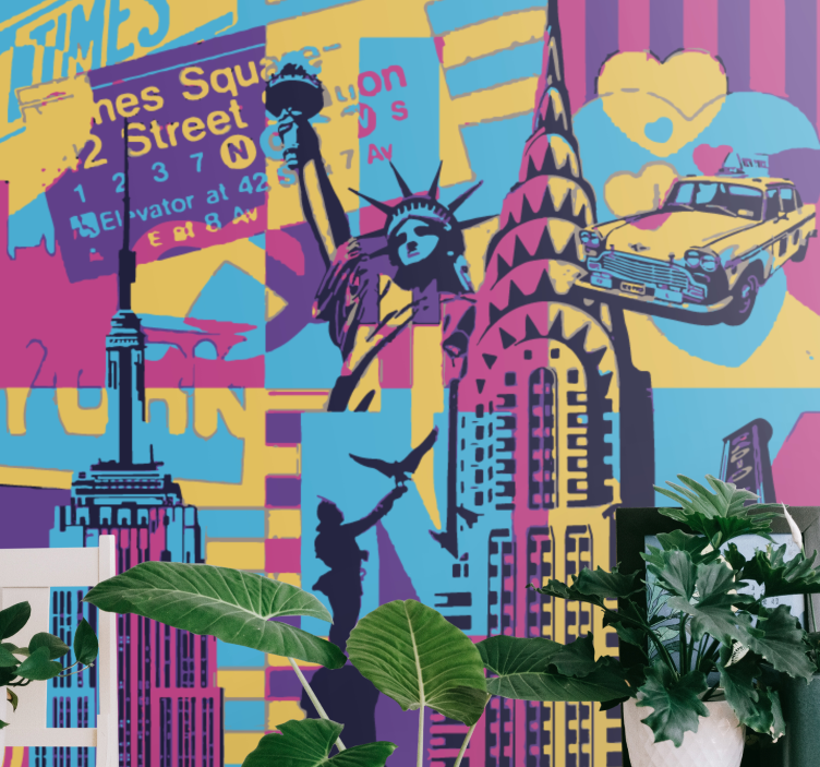 City wall mural new york cityscape - TenStickers
