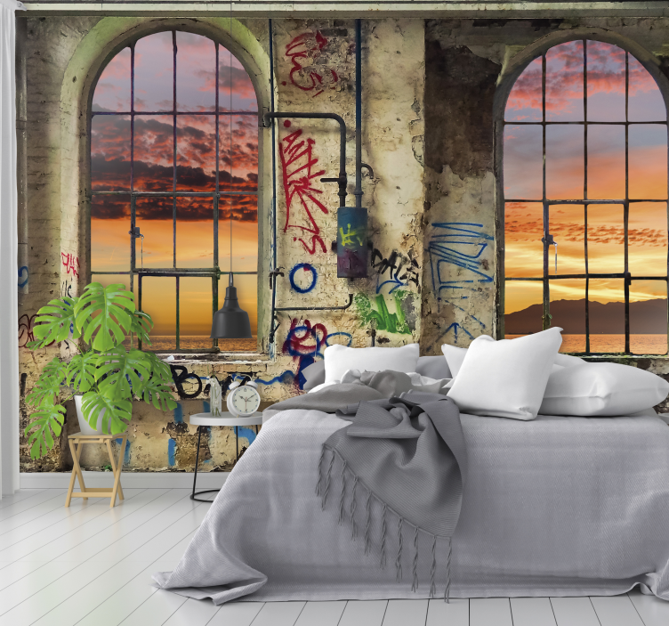Coastal Landscape 3D Wall Mural - TenStickers