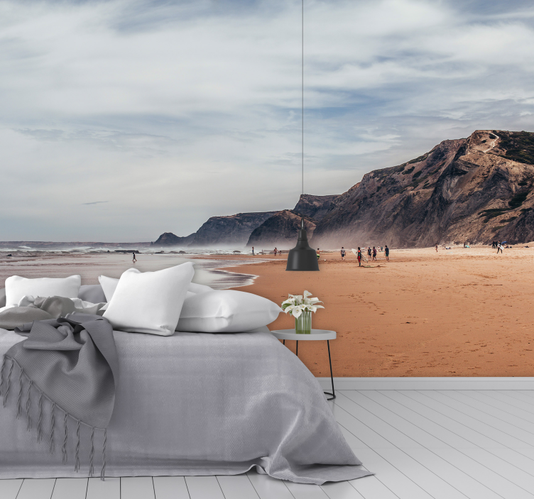 Coastal Serenity Scene sea animals wall mural - TenStickers