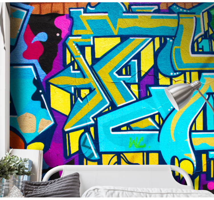 Colourful Graffiti Urban Art Wall Mural - TenStickers