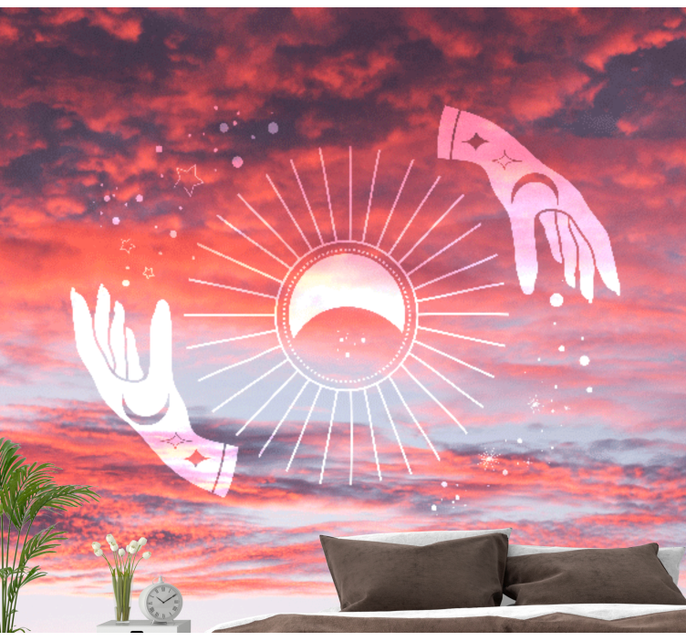 Cosmic embrace quote wall mural - TenStickers