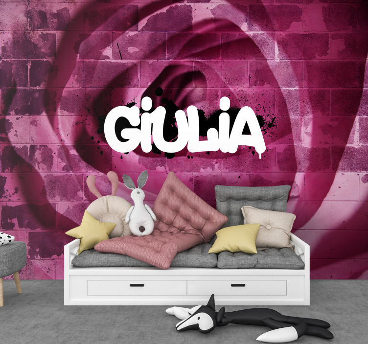 Custom Rose Design flower wall mural - TenStickers