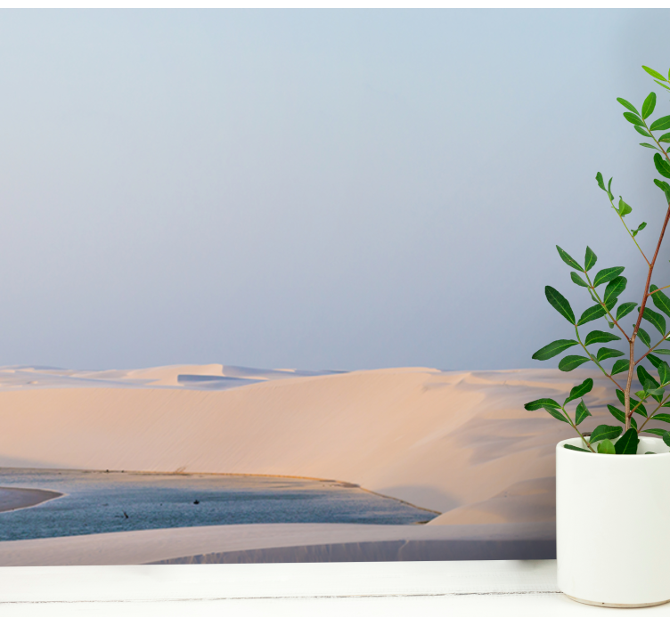 Desert wall mural tranquil desert hills - TenStickers