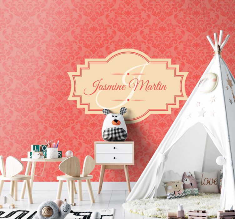 Elegant Name Design custom wall mural - TenStickers