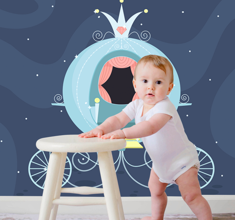 Fairy Tale Carriage kids wall mural - TenStickers