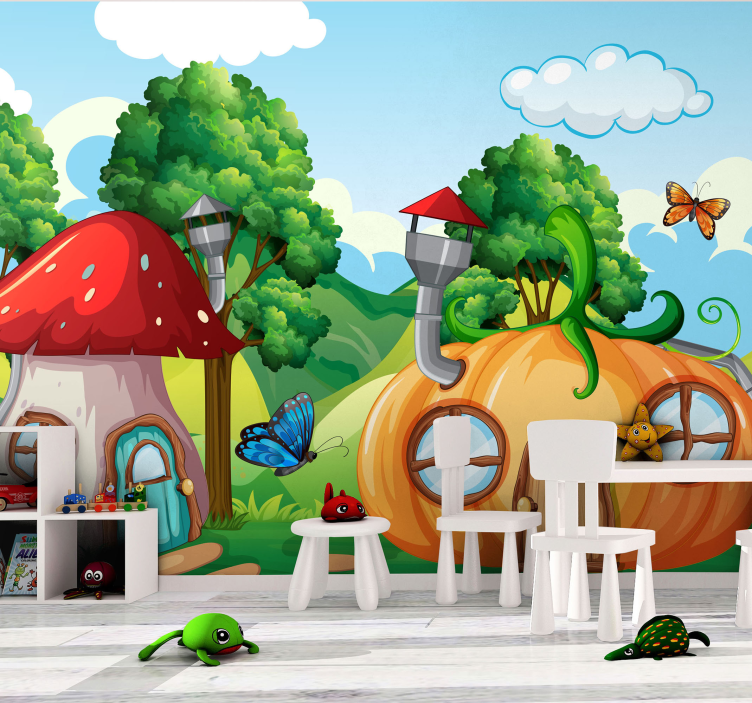 Fantasy wall mural fairy tale landscape - TenStickers