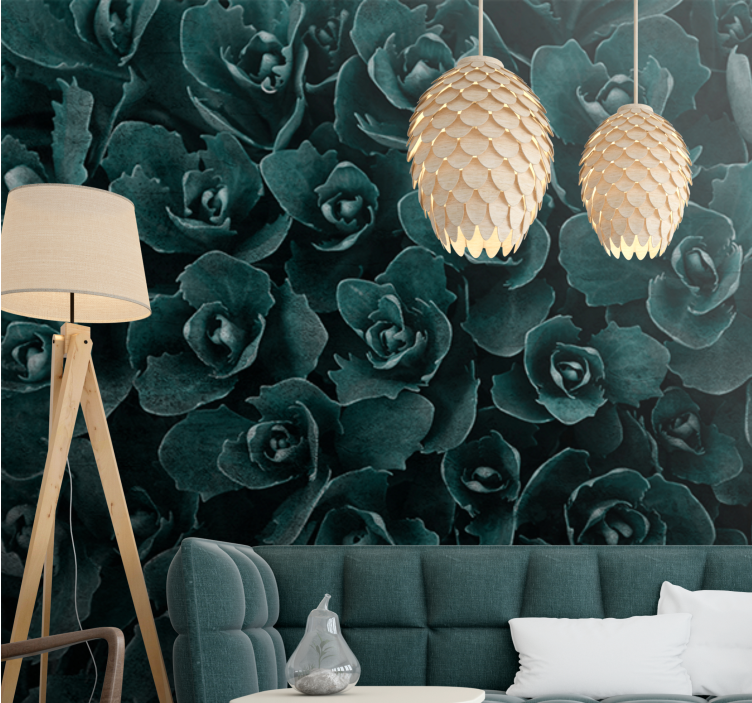 Flower wall mural elegant rose bloom - TenStickers