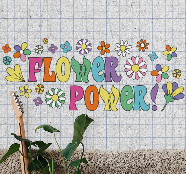 Flower wall mural in blooming power design - TenStickers