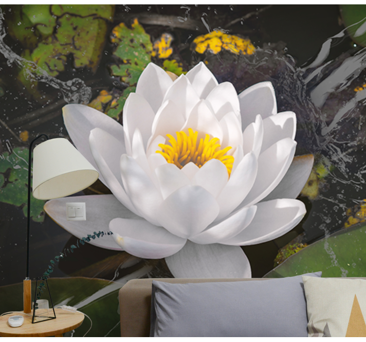 Flower wall mural lotus flower serenity - TenStickers