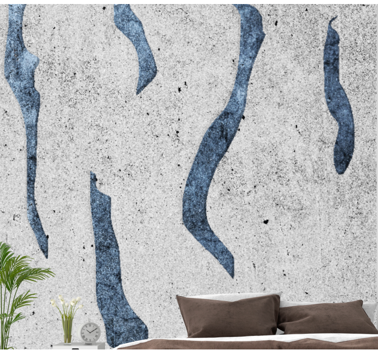 Flowing Blue Patterns texture and pattern wall mural - TenStickers
