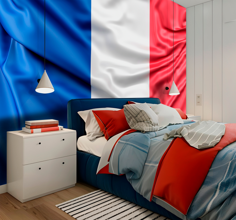 french flag wall mural - TenStickers