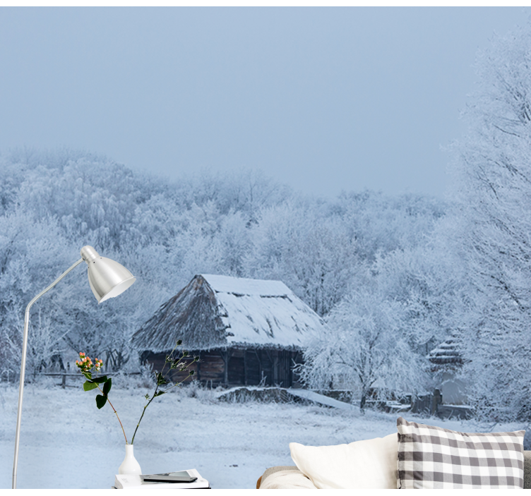 Icy Winter Scene landscape wall mural - TenStickers