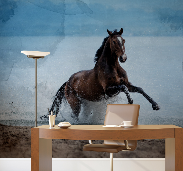 Galloping Horse animal wall mural - TenStickers