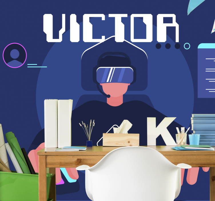 Gaming Virtual Reality music wall mural - TenStickers