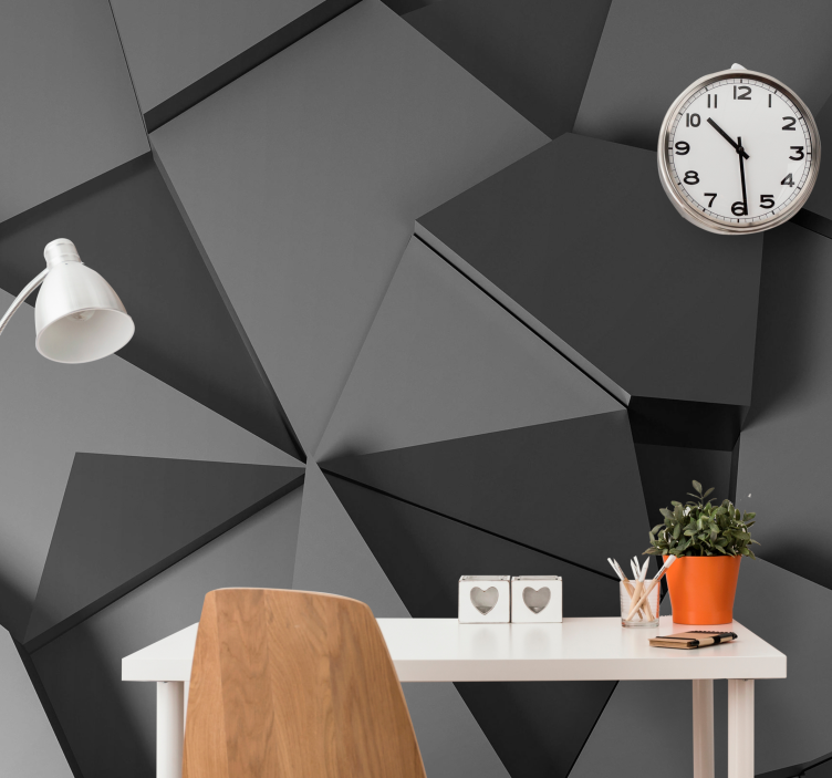 Geometric Arrangement Surface texture and pattern wall mural - TenStickers