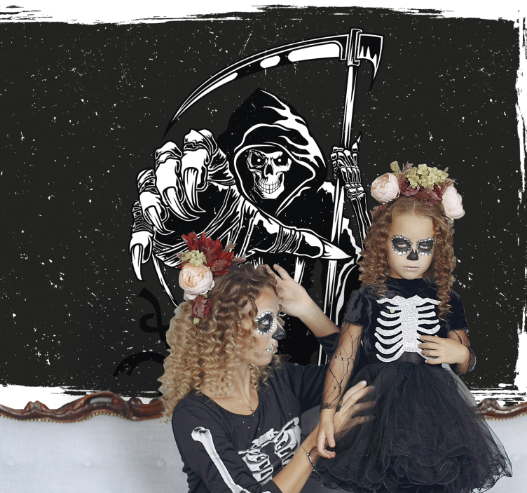 Halloween wall mural grim reaper artwork - TenStickers