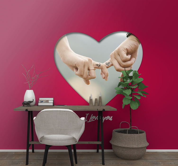 Heartfelt Connection love wall mural - TenStickers
