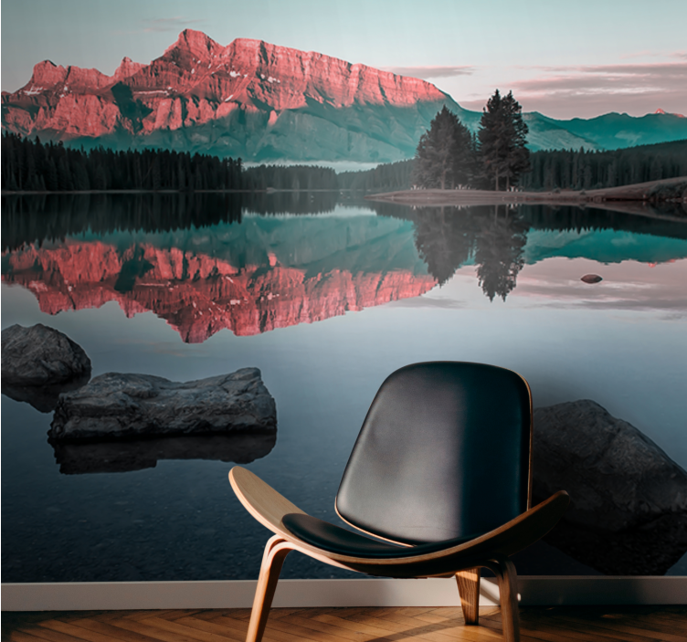 Landscape wall mural mountain echo scenery - TenStickers