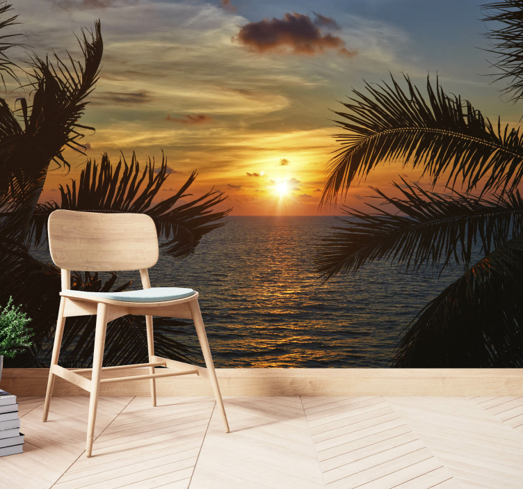 Landscape wall mural tranquil dusk view - TenStickers