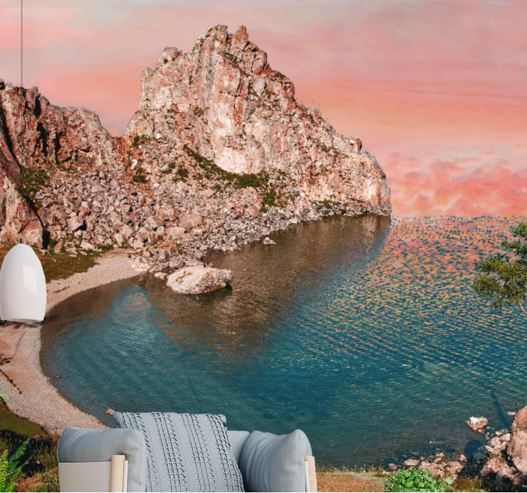 Landscape wall mural tranquil ocean view - TenStickers